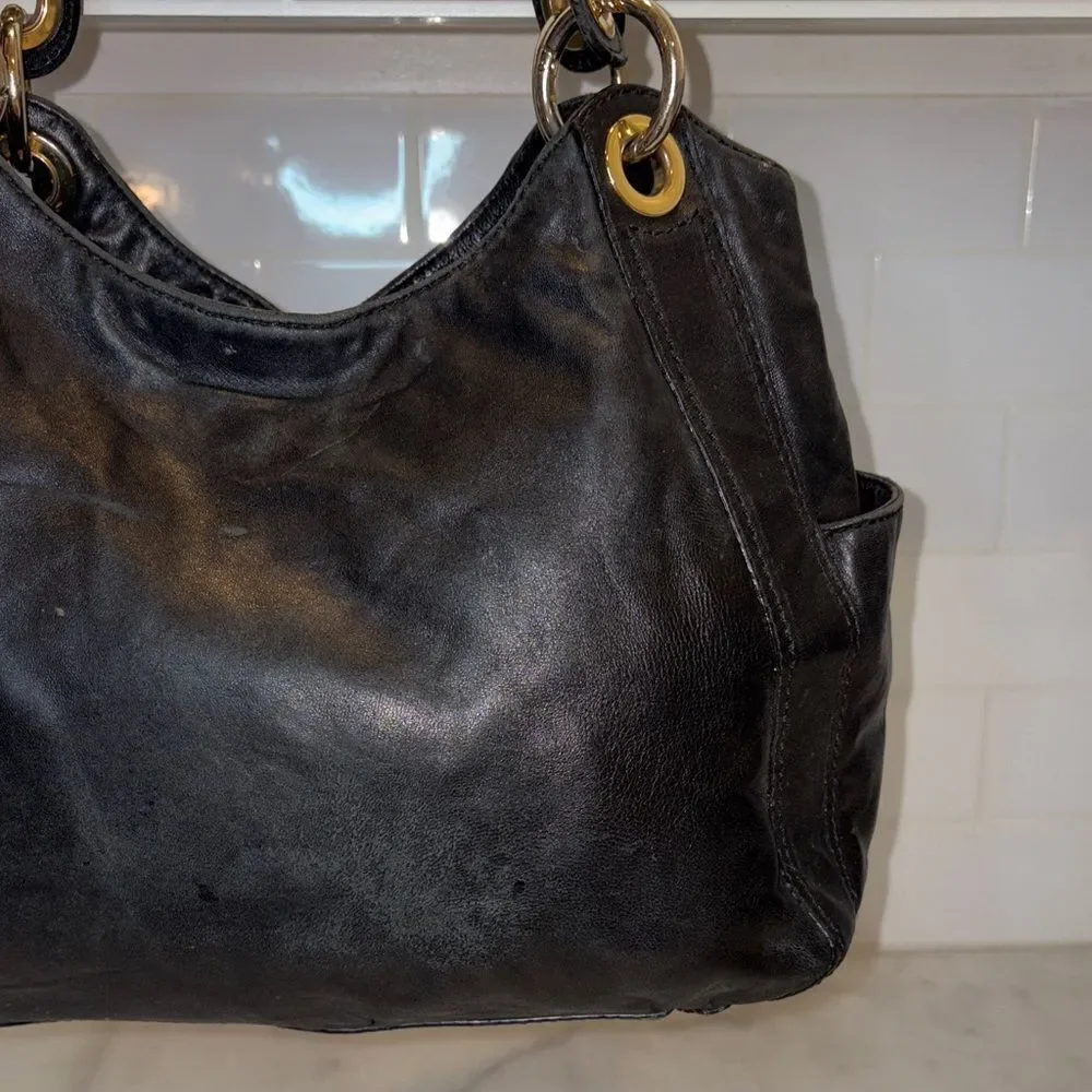Michael Kors Bag Purse Handbag Leather Ludlow Drawstring Hobo Shoulder Bag
